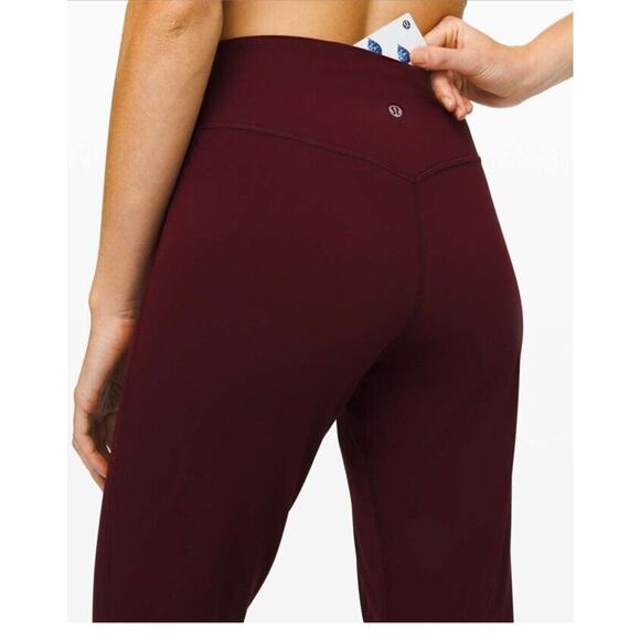 Lululemon Align High Rise Jogger Tights *Full Length 28" Size 2 Sold Out Garnet - Picture 3 of 16